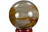 Polished Polychrome Jasper Sphere - Madagascar #124127-1